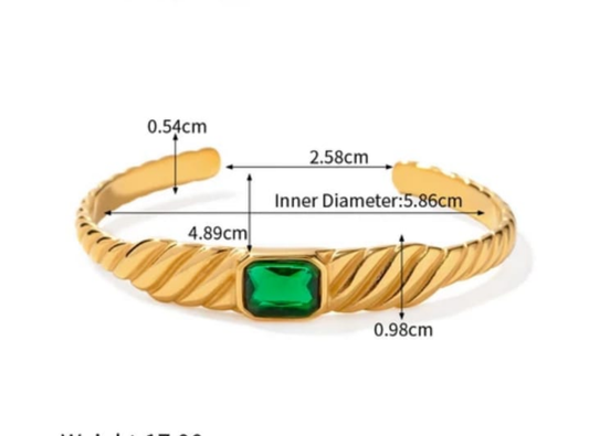 Timeless Green Glow Cuff