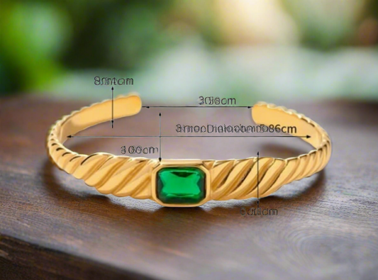 Timeless Green Glow Cuff