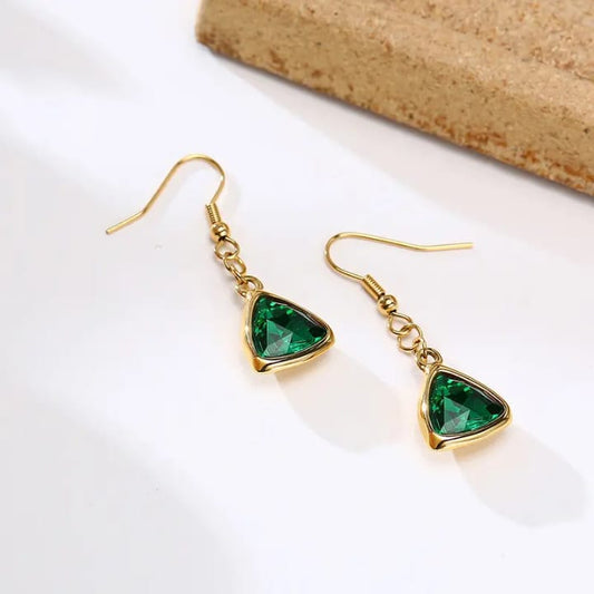 Classic Green Drop Earrings