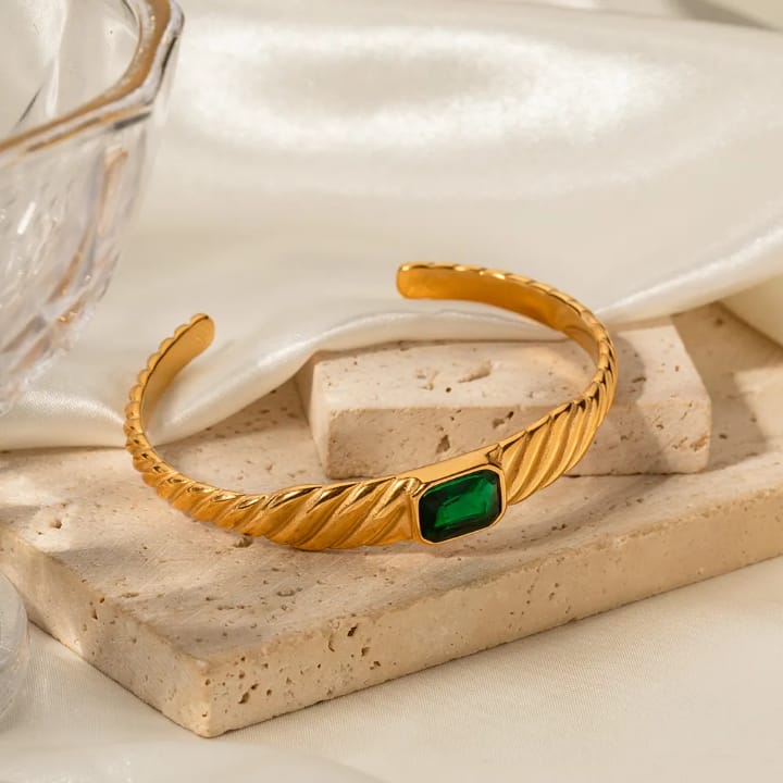 Timeless Green Glow Cuff