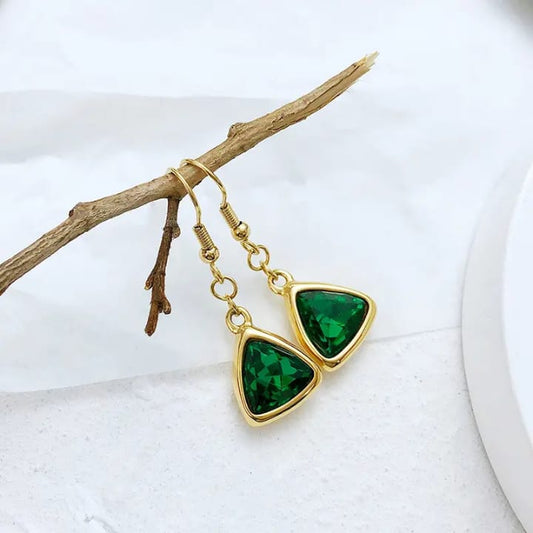 Classic Green Drop Earrings