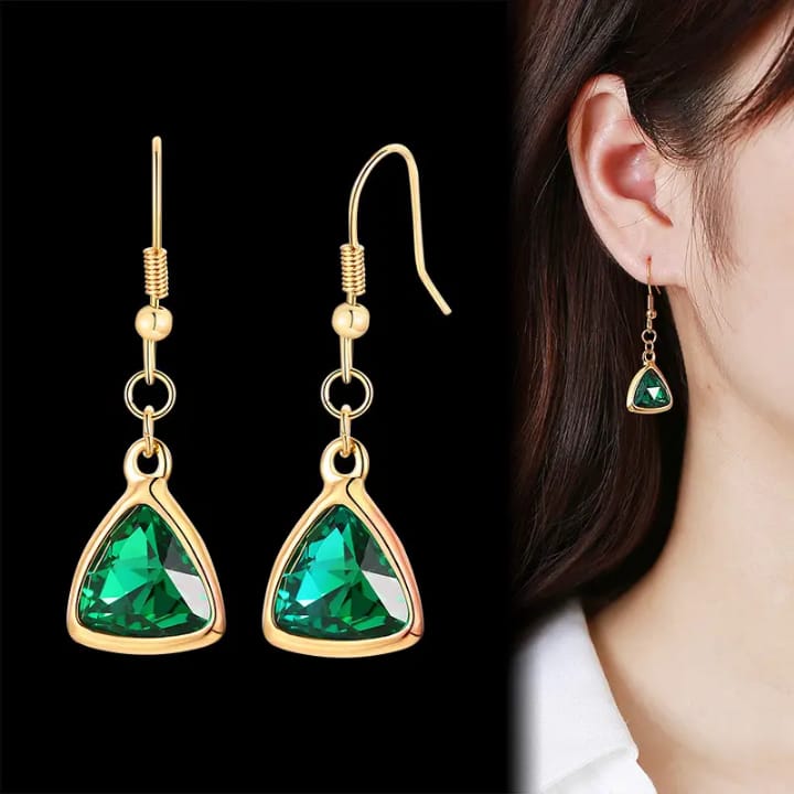 Classic Green Drop Earrings
