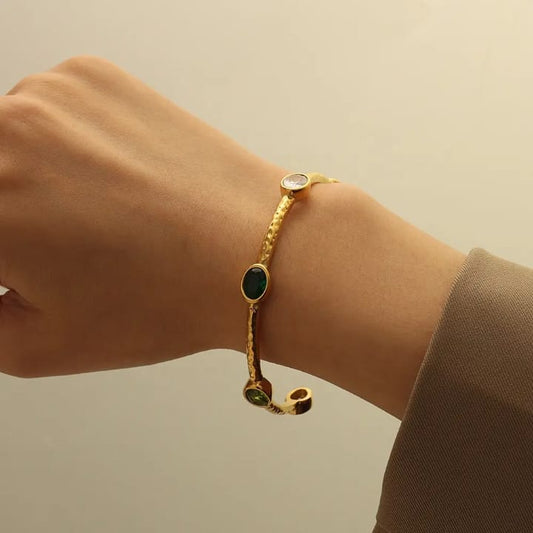 Emerald Glow Cuff