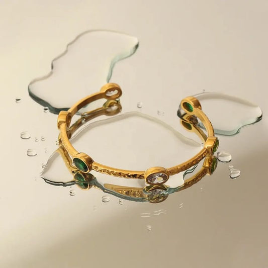 Emerald Glow Cuff